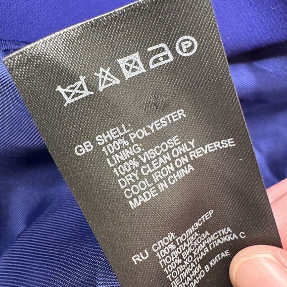 Reiss Womens Jacket Electric Blue Blazer Career Office Colorful Size Small - Picture 13 of 14